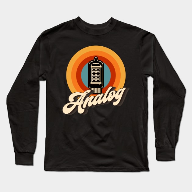 Analog Music Audio Engineer Long Sleeve T-Shirt by All-About-Words